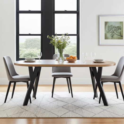 Modern Oak Extendable Dining Table 100cm to 180cm Veener or Laminated