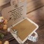 Wooden Wedding Card in the shape of a travel suitcase, Inner envelope for monetary wedding gifts Image 5