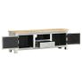 Aviator TV Cabinet 120x30x40 cm Solid Mango Wood Image 3