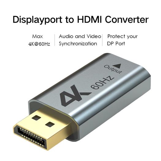 Wavlink Premium Active DisplayPort (Male) to HDMI (Female) UHD (4K@60Hz) (Aluminum Alloy/Gold Plated) Adapter (Brand New/Warranty)