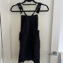 Black denim midi dress Image 2