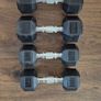 2 sets of used hexagonal dumbbells Image 4