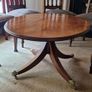 mahogany coffee table and 6 chairs, corner cabinet , 3 crystal bowls Image 5