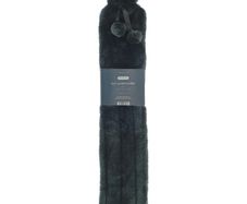 New Long Faux Fur Hot Water Bottle - Charcoal