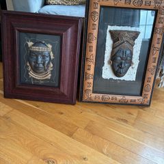 2 African Wall Decorations.