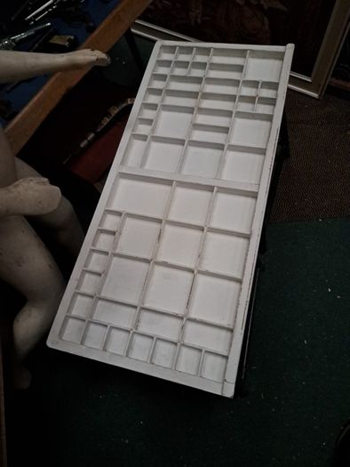 Vintage Wooden Printers Tray