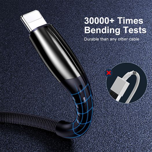 1m/2m/3m Long Lightning iPhone Charger for Apple iPhone 12 11 X 6 5 7 8 USB Cable