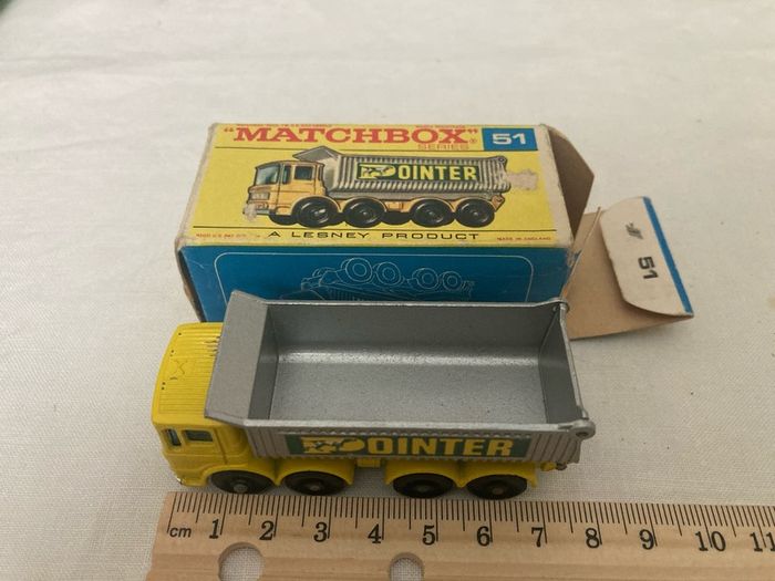 Matchbox 52. AEC 8 Wheel tipper. Pointer brand. Mint in box. Fully working.