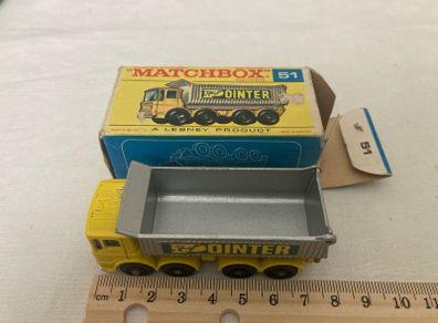 Matchbox 52. AEC 8 Wheel tipper. Pointer brand. Mint in box. Fully working.