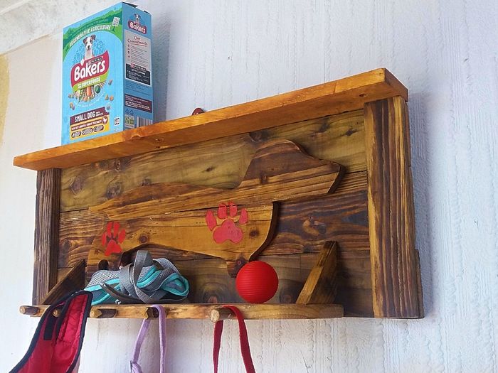 Rustic Dog Station / Organiser / Shelf