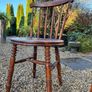 Antique Solid Elm Penny Chairs x 2 Image 4