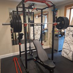 Premier strength power rack with Pulley Bar