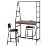 Kitchen island table and two stools Image 2