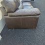 Italian Leather 3 seater and foot stool Image 2