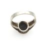 Vintage 925 Sterling Silver Black Onyx Signet Style Ring Image 4