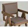 dining chairs - Grey oak frame | Luxurious leather seat and back | Mid-Century design | Rustic luxe style with Scandinavian edge Image 7