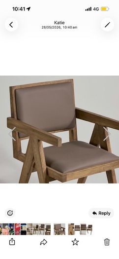 dining chairs - Grey oak frame | Luxurious leather seat and back | Mid-Century design | Rustic luxe style with Scandinavian edge