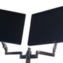 Humanscale M-Flex M2 Dual Monitor Arm + 2 Dell UltraSharp U2412M Monitors + Cables Image 5
