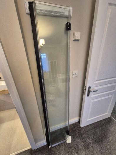 ELEGANT Black 800mm Bifold Frameless Shower Door