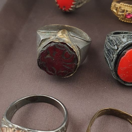Antique Brass Ring Collection 15 Mixed Vintage Handmade Rings