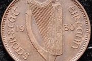 [#345] - Ireland 1930 | Irish 1/4d | Farthing | Woodcock | KM.1 | High Grade
