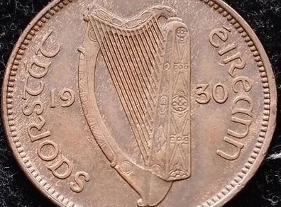 [#345] - Ireland 1930 | Irish 1/4d | Farthing | Woodcock | KM.1 | High Grade