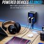 SABRENT 252W Charger - 8-Port USB PD 3.0 with LCD Display, Fast Charging for USB-C & USB-A Devices, Laptops, Phones, Tablets, Gaming Consoles - PPS, Overcharge Protection, Travel-Friendly (AX-8PTC) Image 7