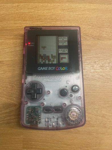 Perfect Xmas Gift Nintendo Gameboy Color Purple Clear CGB-001 + Tetris + Kirby's Star Stacker + Tamagotchi