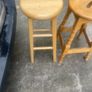 2 solid wood bar stools. Image 5