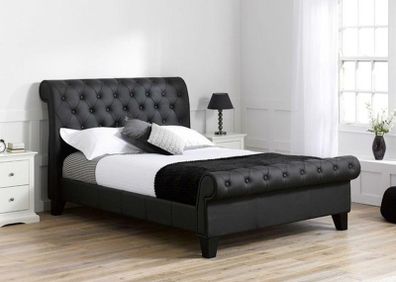 Chesterfield Sleigh Bed with Emma Sleep Mattress