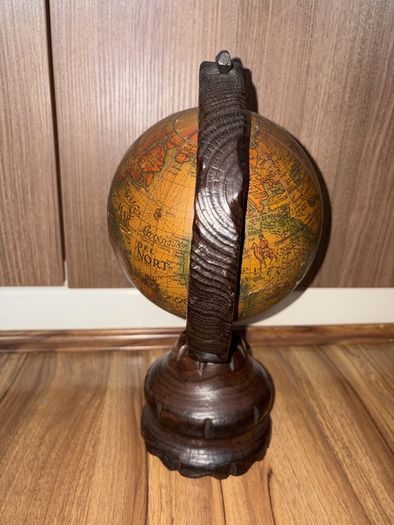 Vintage Wooden Desk Globe