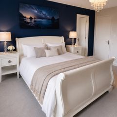 Super King sleigh bed