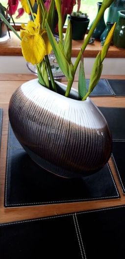 Stephen Pearce Shanagarry Pottery Oval Vase