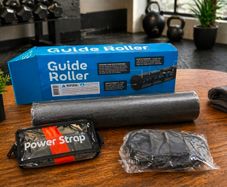 HIT Fitness Foam Roller Set Power Straps Push Up Bars Home Gym Recovery Kit