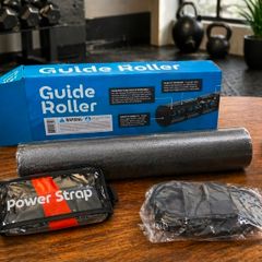 HIT Fitness Foam Roller Set Power Straps Push Up Bars Home Gym Recovery Kit