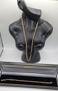 9 ct gold tri colored set