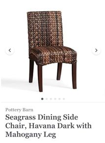 Pottery Barn dining chairs x6
