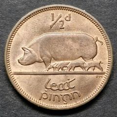 Ireland 1966  1/2 d  Half Penny  UNC