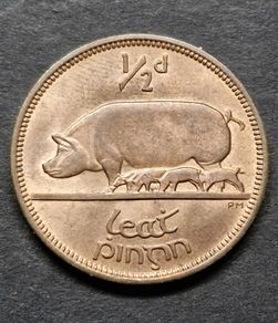 Ireland 1966  1/2 d  Half Penny  UNC