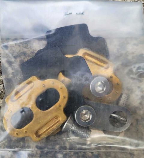 Crank Brothers Smarty Clipless Pedals with cleats and flat platform adapters