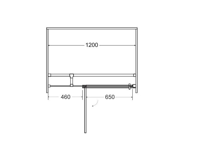 BESCO Walk-In Shower Exo-C Black 120x190cm