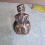Vintage Lady brass bell Small woman brass bell Solid brass figurine Desk bell Image 5