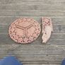 Folding hard wood three legged table Image 5