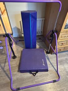 gymnastics bar mat and beam