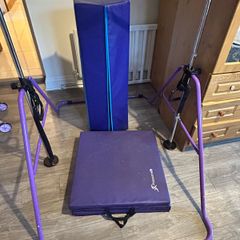 gymnastics bar mat and beam