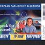 1999 Ireland 10 unit to encourage people to vote in the 11th of June 1999 European General Elections (Schlumberger SC7) Call Card Used Image 2