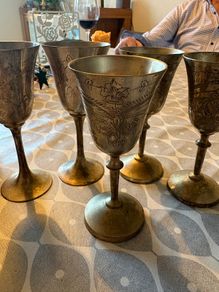 Silver nickel plated glasses