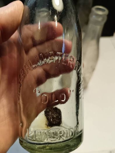 11 X Vintage Irish Clear Glass Bottles