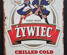 Zywiec polish beer, vintage style metal sign .