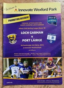 2015 Wexford v Waterford - GAA Allianz Hurling League Programme
